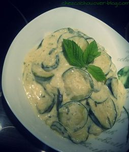 Courgettes mijotées à la menthe