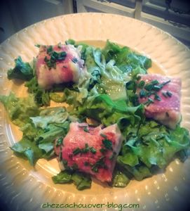 Salade aux involtinis de chèvre