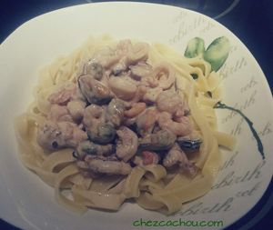 Tagliatelles aux fruits de mer