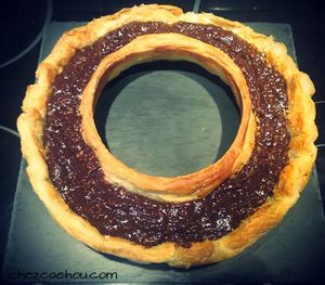 Couronne feuilletée au chocolat