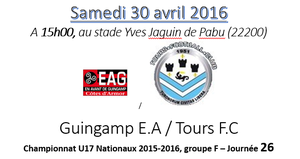 Feuille de route pour le match contre TOURS F.C