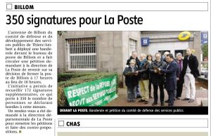 Les Billomois engagés pour leur Poste