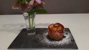 Rose feuilletée à la pomme