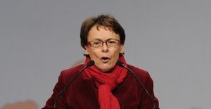 Martine Billard, Secrétaire nationale à l'écologie, à Strasbourg le 10 mars