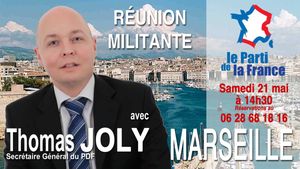 Rappel : Réunion militante à Marseille avec Thomas Joly, samedi 21 mai