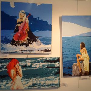 France - Aix en Provence. Art et Eau 2016 : les oeuvres arrivent à la Galerie Esdac, préparation du vernissage de ce samedi !
