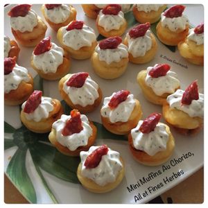 Mini muffins au Chorizo, Ail & Fines Herbes