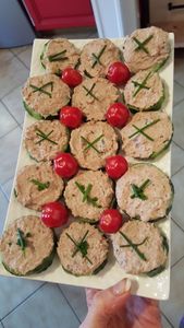 Canapés de rillettes de lapin
