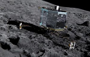Vue d'artiste du robot Philae posé sur la comète Tchouri. - ESA/SIPA