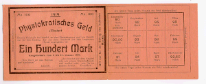 Billet de "100 marks physiocratiques"