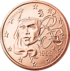Semeuse de centime d'euro, France