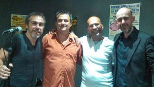 Avec de gauche à droite Gérard Védèche, Alain Michel, Michel du Happy d'Ay, Alain Védèche