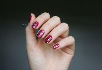 Nail Art Glitter Chevrons