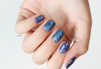 Nail Art Fleurs & Paillettes