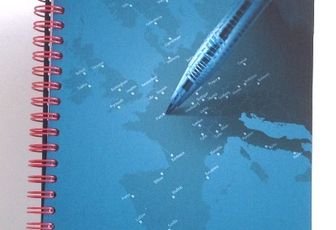 Cahier personnalisé pour Net Express Europe... on the road