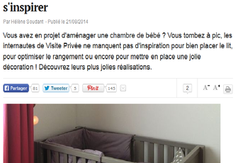 La chambre d'Alma sur le site Côté maison
