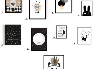 Kids shopping: ma séléction d'affiches en noir & blanc pour chambre d'enfants