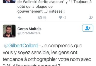 Collard sur l’erreur de la plaque «Wolinski» ; quand on sait pas, on ferme sa gueule