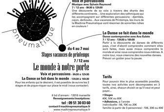 Stage de danse et musique à la Machine Pneumatique