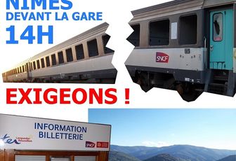 NÎMES, 15 MAI 2015 : Grand rassemblement devant la gare !