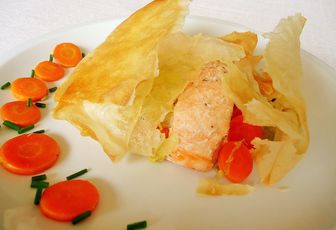 Bricks de saumon aux légumes