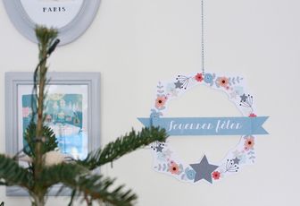 Couronne des fêtes à imprimer