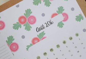 Calendrier d'Août 2016 {printable}