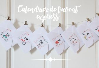 Calendrier de l'avent express 2016 {printable}