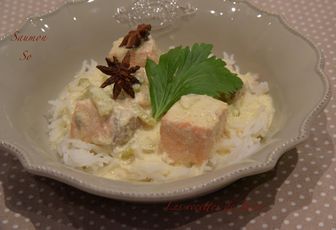blanquette de saumon à la vanille