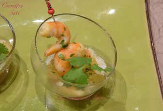 Crevettes au saté