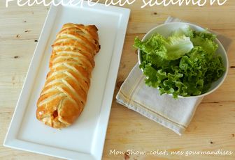 Feuilleté Tressé au Saumon et Compotée de Tomates