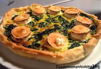 quiche poulet chèvre épinard