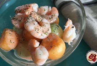 Recette : Salade de melon aux crevettes