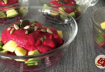 Recette : Verrine d'avocat et betterave