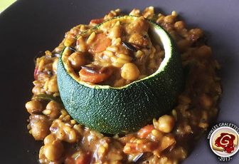 Recette : courgette ronde farcie à l'indienne