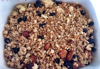Granola aux myrtilles