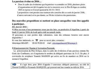 Sainte Croix des Confluents: une paroisse en mouvement !