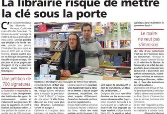 Notre librairie confrontée à des difficultés financières