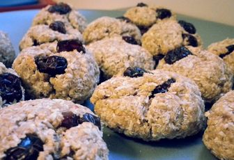 Biscuits énergétiques cranberries, banane et noix de coco
