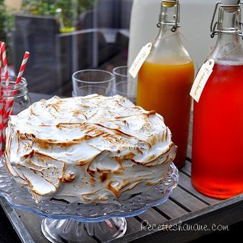 Gâteau au chocolat meringué