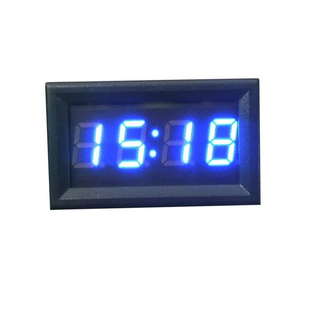 Hunpta 12/ V//24/ V Accessoire de moto et de voiture /Écran d/’affichage LED num/érique de l/’heure Pour tableau de bord