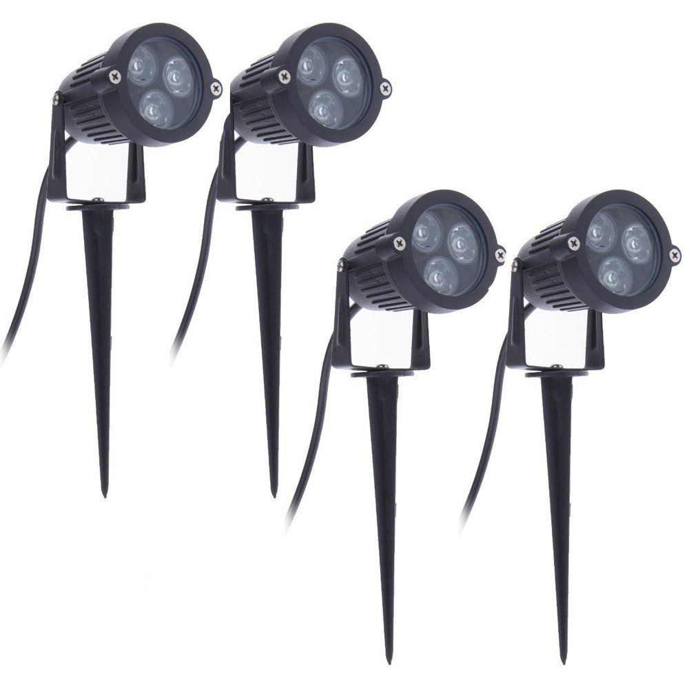 Lot De 4 Spot LED 3W 220V Spots Jardin Orientables Avec Piquet