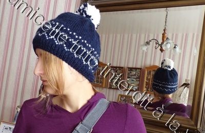 tuto gratuit bonnet jacquard
