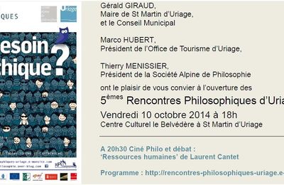 Rencontre philosophique d'uriage 2016