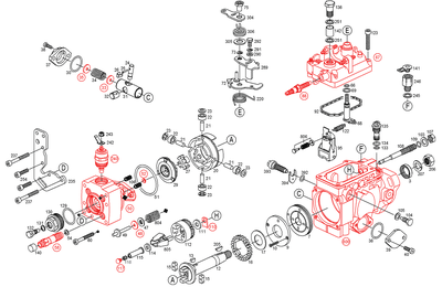 POCHETTE DE JOINTS POUR POMPE A INJECTION BOSCH TYPE VP 44