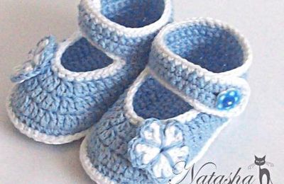 modele gratuit crochet chausson bebe