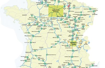 Carte De France Des Bornes De Recharge Pour Véhicules électriques ...