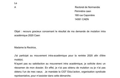 Lettre D Info Mutations Intra 2020 Cgt Educ Action Academie