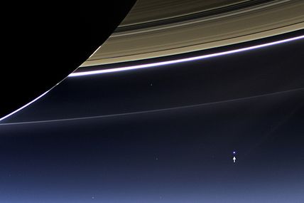 La Terre vue de la planète Saturne
