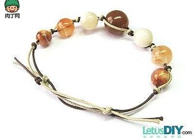 DIY knot rope beaded bracelet